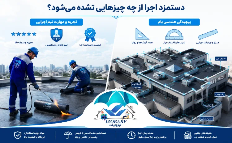 دستمزد اجرای ایزوگام